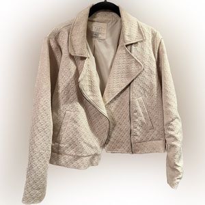 Cream with gold sparkle accents womens Size Large women’s jacket